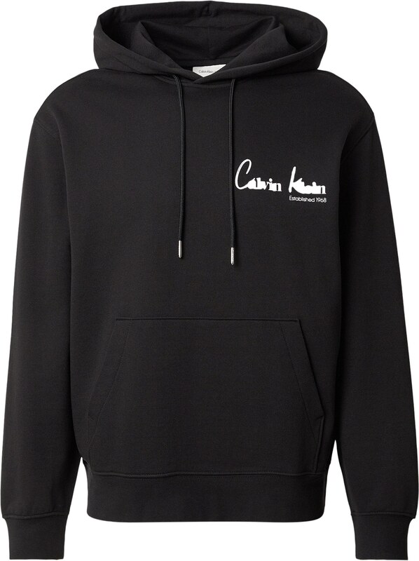 Calvin Klein Jeans Μπλούζα φούτερ μαύρο / λευκό