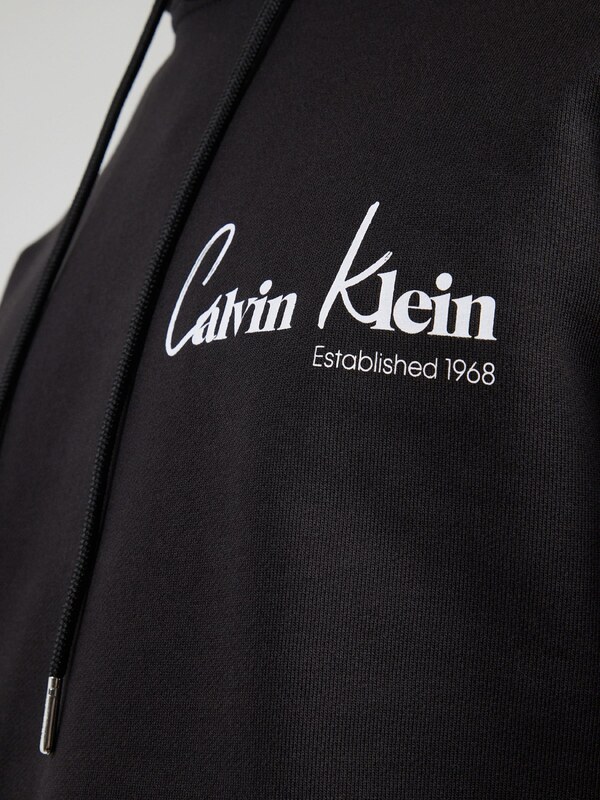 Calvin Klein Jeans Μπλούζα φούτερ μαύρο / λευκό