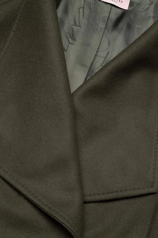 TED BAKER Παλτο Rose Mid Length Wool Wrap 278149 dk-green