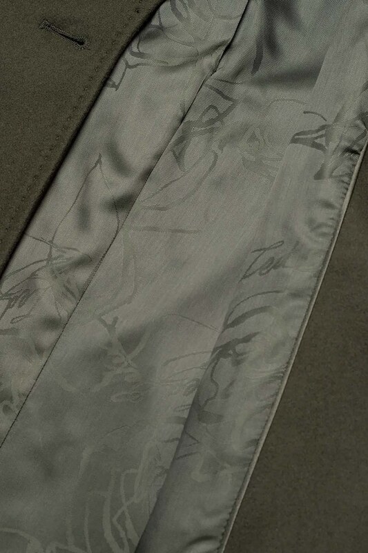 TED BAKER Παλτο Rose Mid Length Wool Wrap 278149 dk-green