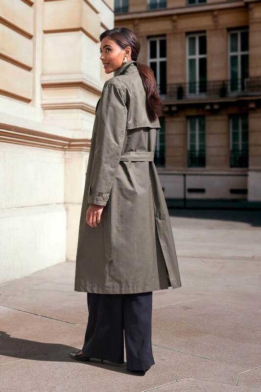 FRENCH CONNECTION Ανοιξιάτικο και φθινοπωρινό παλτό χακί