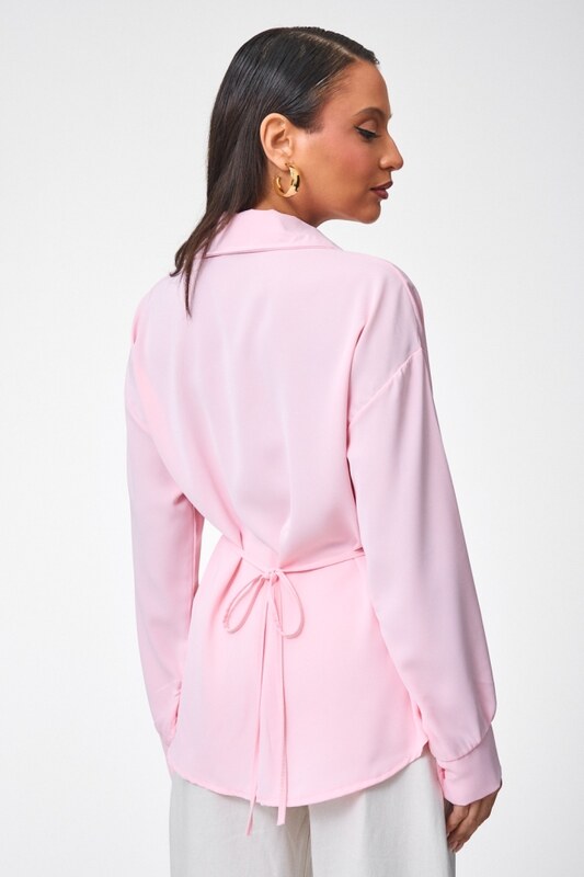 DeCoro Πουκάμισο με Δέσιμο - ΡΟΖ