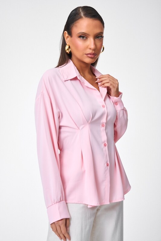 DeCoro Πουκάμισο με Δέσιμο - ΡΟΖ