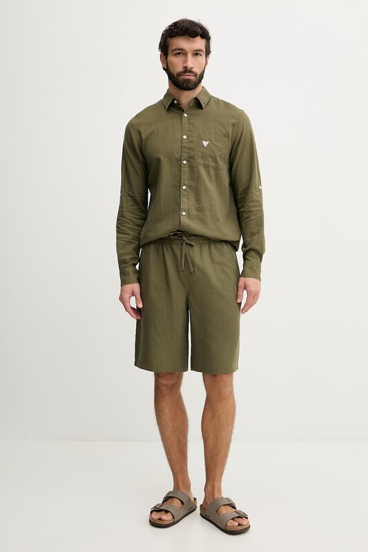 Guess πουκάμισο Ανδρικό λινό