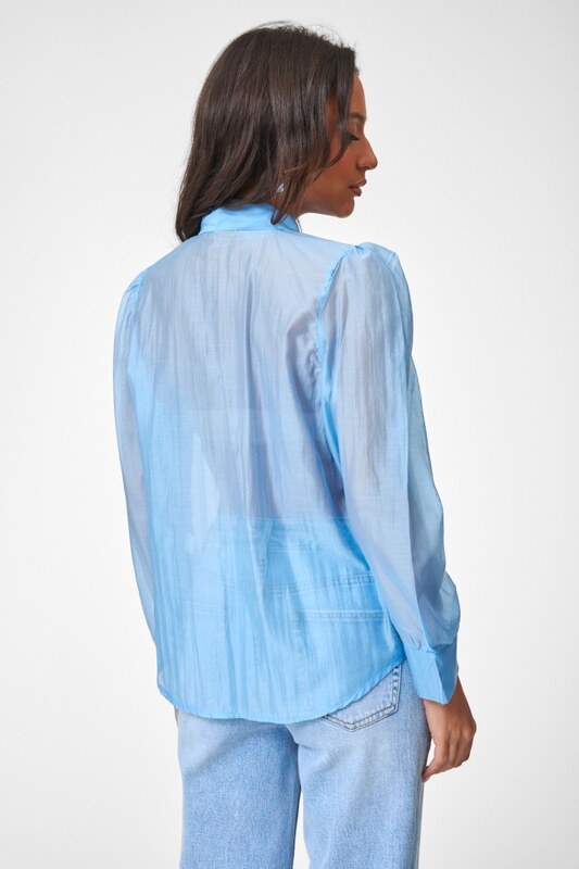 DeCoro Πουκάμισο See Through - ΓΑΛΑΖΙΟ