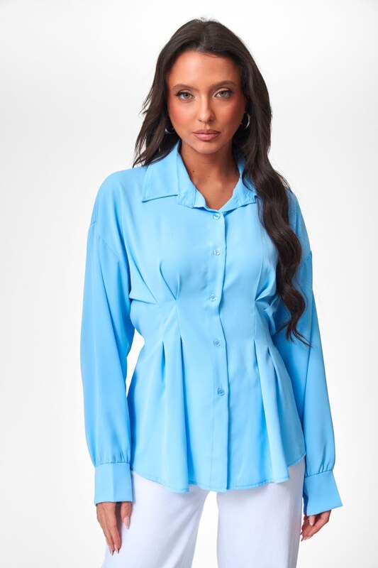 DeCoro Πουκάμισο με Δέσιμο - ΓΑΛΑΖΙΟ