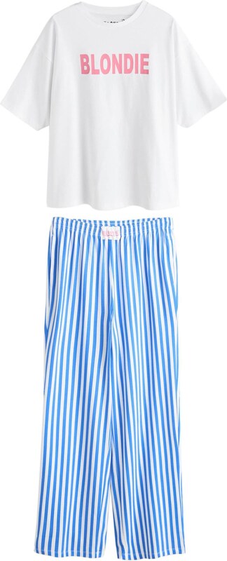 Next Πιτζάμα μπλε / ροζ / λευκό