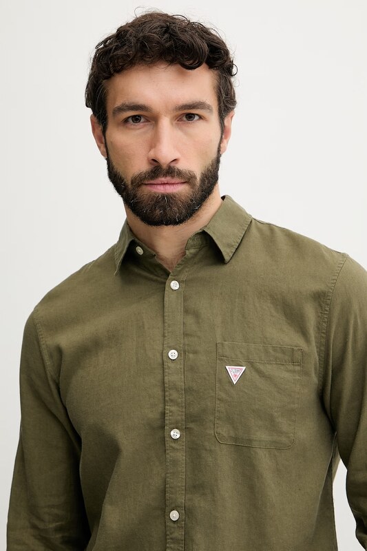 Guess πουκάμισο Ανδρικό λινό