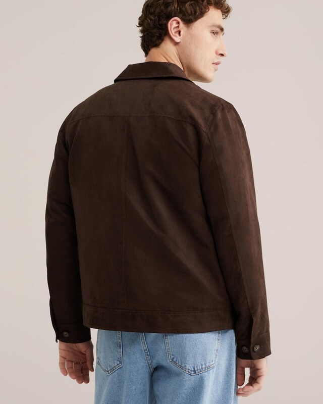 WE Fashion Φθινοπωρινό και ανοιξιάτικο μπουφάν σκούρο καφέ