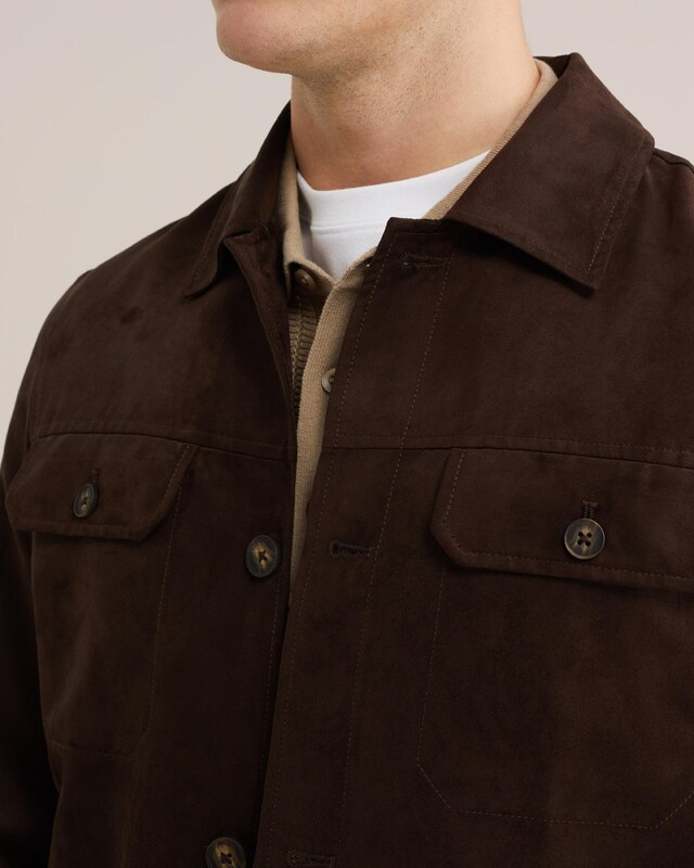 WE Fashion Φθινοπωρινό και ανοιξιάτικο μπουφάν σκούρο καφέ