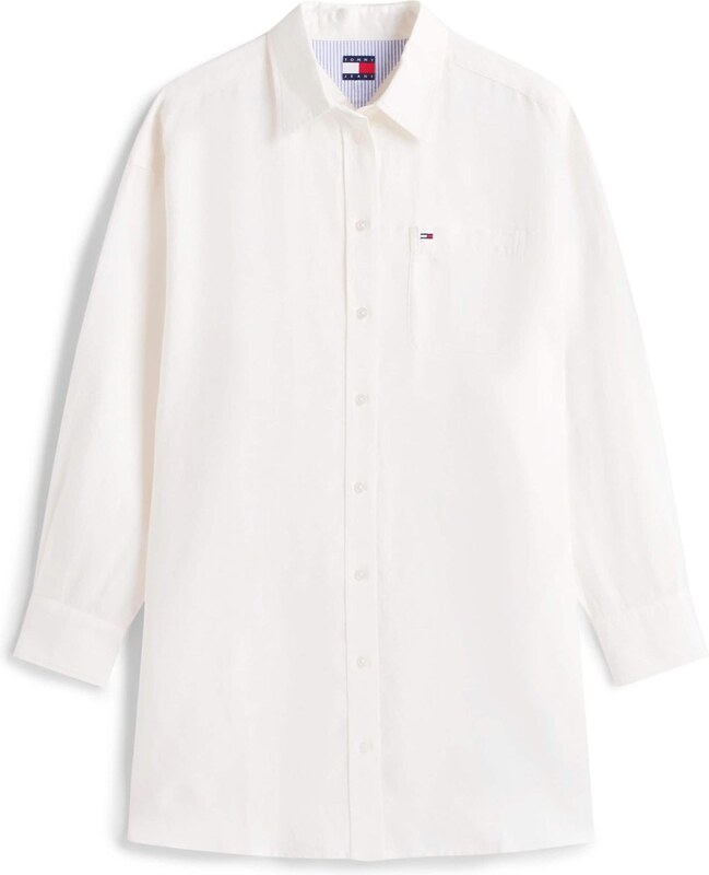 Tommy Jeans Μπλουζοφόρεμα λευκό