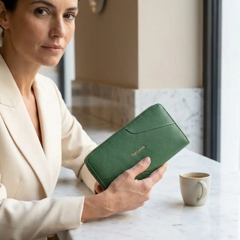 Guy Laroche δερμάτινο γυναικείο Πορτοφόλι 24811 Πράσινο