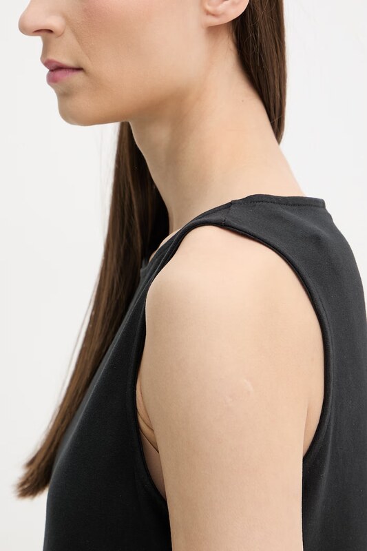 Levi's μικρό μαύρο φόρεμα βαμβακερό με ελαστάν KNIT (T3 OVERDEV)