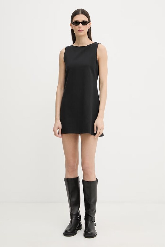 Levi's μικρό μαύρο φόρεμα βαμβακερό με ελαστάν KNIT (T3 OVERDEV)