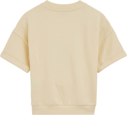 WE Fashion Μπλούζα φούτερ κίτρινο / ανοικτό κίτρινο / σκούρο πορτοκαλί / λευκό