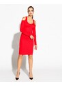 Dursi 60008 DR Ελαστικό μίνι φόρεμα με γυμνούς ώμους-Κόκκινο