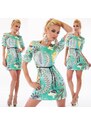 SD Fashion Μίνι φλοράλ φόρεμα - Πράσινο 31052