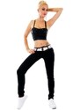 SD Fashion Τζήν παντελόνι με ζώνη - Μαύρο 31057