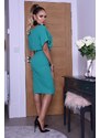 CATWALK Μίντι φόρεμα με ζώνη - Πράσινο/Πετρολ 52614