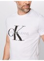 Calvin Klein Jeans Μπλουζάκι πέτρα / μαύρο / λευκό