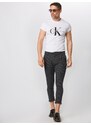 Calvin Klein Jeans Μπλουζάκι πέτρα / μαύρο / λευκό