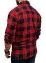 Jack&Jones - 12181602 - Jje Gingham Twill Shirt L/S Noos - Brick Red - Slim Fit - Πουκάμισο
