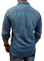 Jack&Jones - 12138115 - Jje sheridan Shirt L/S Noos - Medium Blue Denim - Slim Fit - πουκάμισο