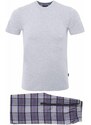 Barbour Πιζάμα Σετ με T-Shirt και Καρό Παντελόνι Small