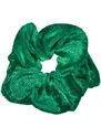 Alice's Dreams AD Χειροποίητο εντυπωσιακό πράσινο βελούδινο scrunchie