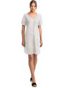 Vamp γυναικείο φόρεμα cream cotton regular fit 14424