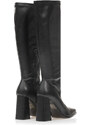 TSOUKALAS Μπότες κάλτσα μαύρες δερματίνη με μεταλλική λεπτομέρεια