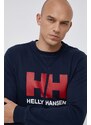 Βαμβακερή μπλούζα Helly Hansen χρώμα ναυτικό μπλε 34000