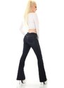 SD Fashion Τζιν παντελόνι Bootcut με άνοιγμα στο πλάϊ - Σκούρο Μπλέ 31095