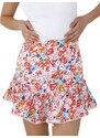 Glamorous Φούστα Mini Με Βολάν Floral Κόκκινη - Alicante