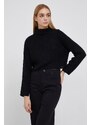 Πουλόβερ DKNY γυναικείo, χρώμα: μαύρο