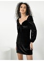 Glamorous Φόρεμα Mini Velvet Μαύρο - Nevaeh