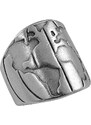 AMOR AMOR Δαχτυλίδι Από Ορείχαλκο Επαργυρωμένο Χάρτης PF39926