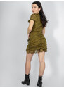 FREE WEAR Φόρεμα Mini με Λεοπάρ Print - Πράσινο - 004005