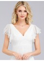 AMELY:Μάξι άσπρο φόρεμα PRINCESS WHITE (ΝΟΥΜΕΡΑ ΜΕΧΡΙ 7XL - EU58)