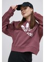 Βαμβακερή μπλούζα adidas Originals γυναικεία, χρώμα: ροζ,