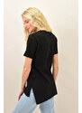 Potre Γυναικείο T-shirt με γεωμετρική στάμπα στρας
