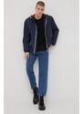 Μπουφάν Tommy Jeans ανδρικό, χρώμα: ναυτικό μπλε,