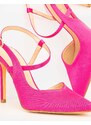 INSHOES Γυναικείες μυτερές open heel γόβες Φούξια