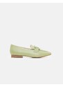 INSHOES Flat μονόχρωμα loafers με διακοσμητική αγκράφα Πράσινο