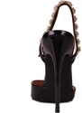 Γυναικείες γόβες open heel με πέτρες oem LD1122 ΜΑΥΡΟ