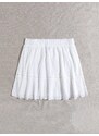 OEM Plus size, Άσπρη κοντή φούστα με ανάγλυφη υφή white
