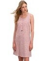 Vamp γυναικείο νυχτικό ροζ cotton regular fit 16291