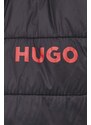 Αμάνικο μπουφάν HUGO ανδρικά, χρώμα: μαύρο