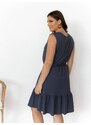 ONLY Φόρεμα Αμάνικο Με Βολάν Σκούρο Μπλε - Diza