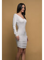 LikeMe Λευκό μίνι εξώπλατο φόρεμα